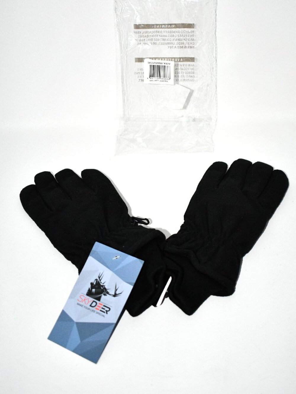 SKYDEER Winter Gloves, MEDIUM, Black, Deerskin Suede, 3M Thinsulate, NWT
